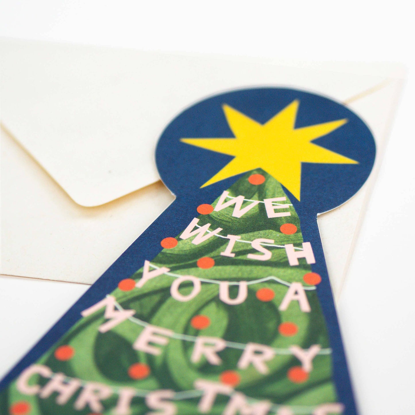 Merry Christmas Tree Fold-Out Christmas Card