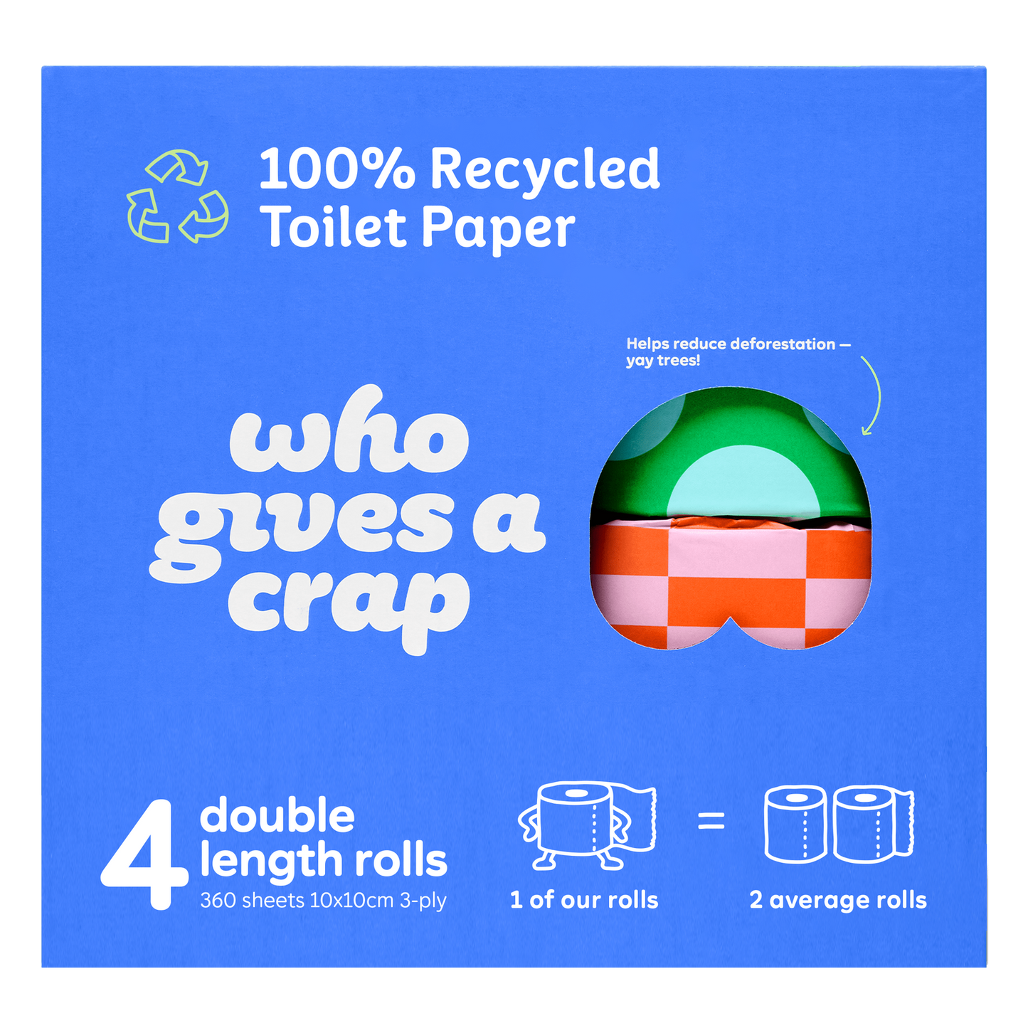 Double Length 100% Recycled Toilet Paper